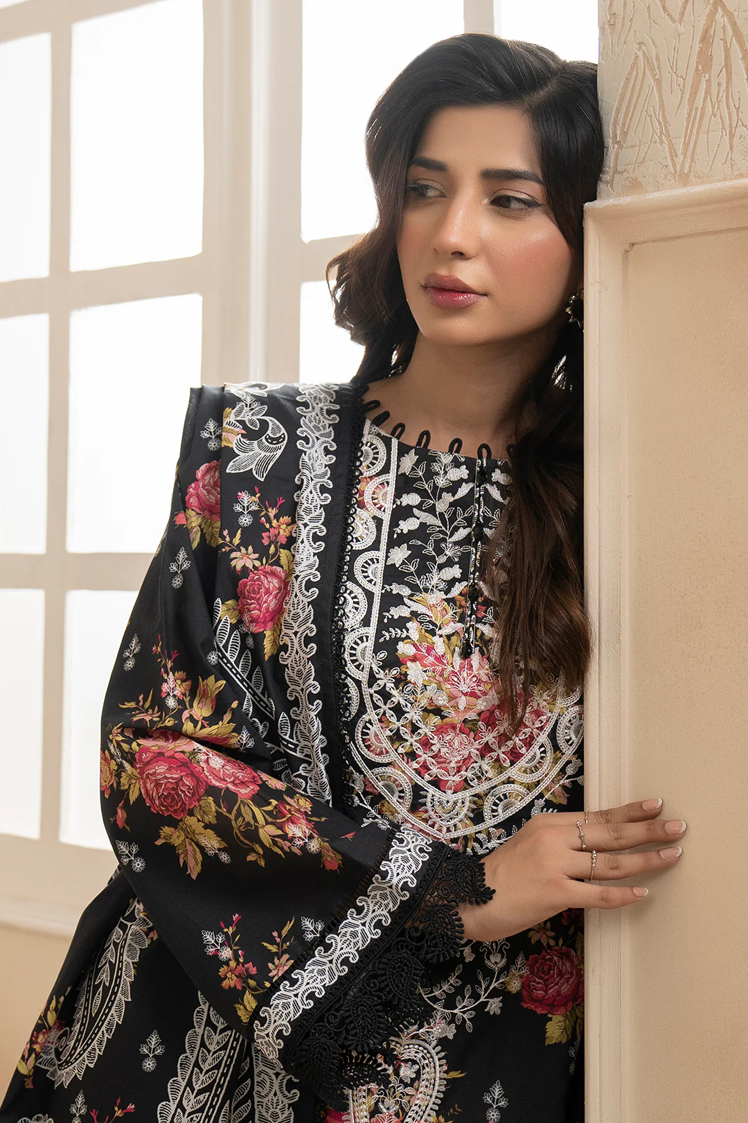 Embroidered Shirt Shalwar Dupatta - 0603 - Image 2