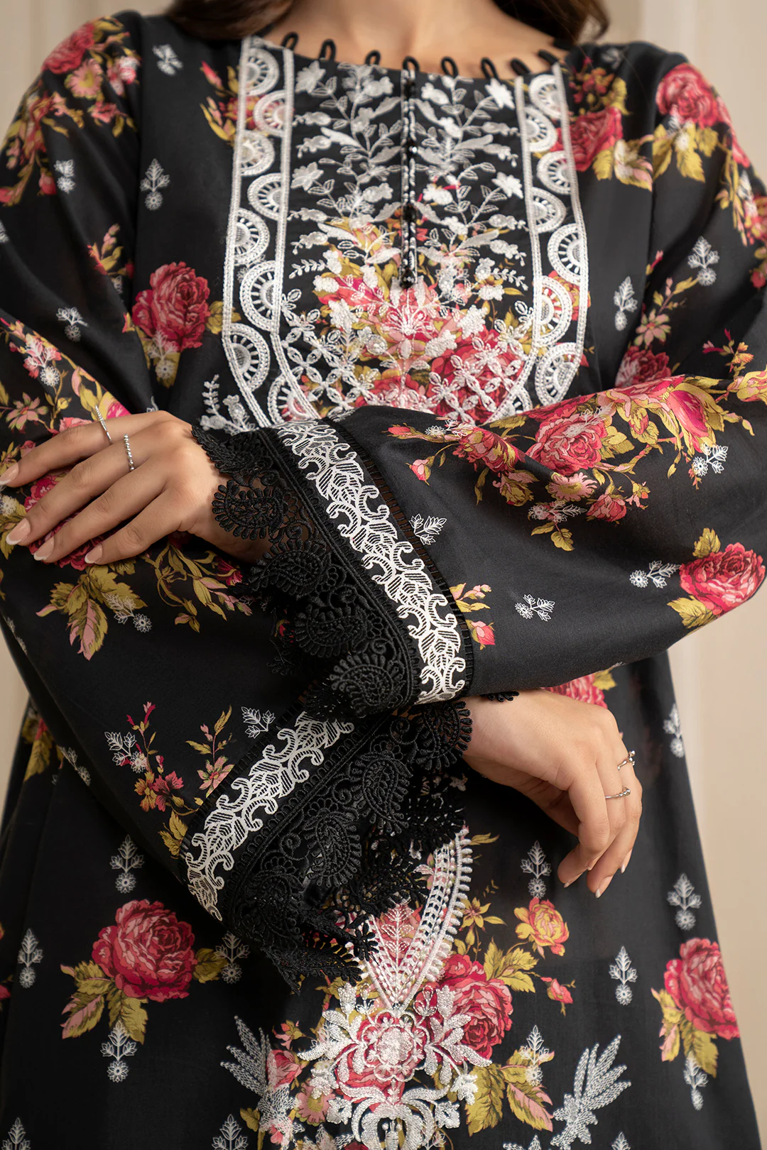 Embroidered Shirt Shalwar Dupatta - 0603 - Image 3
