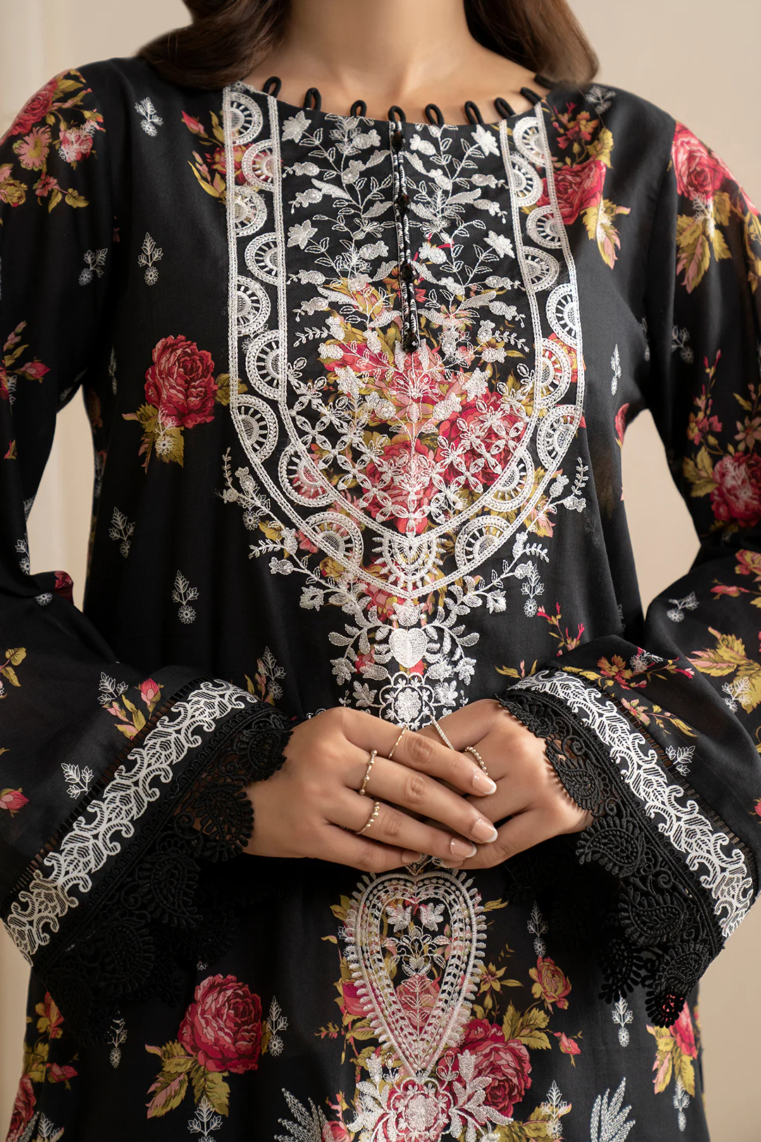 Embroidered Shirt Shalwar Dupatta - 0603 - Image 5
