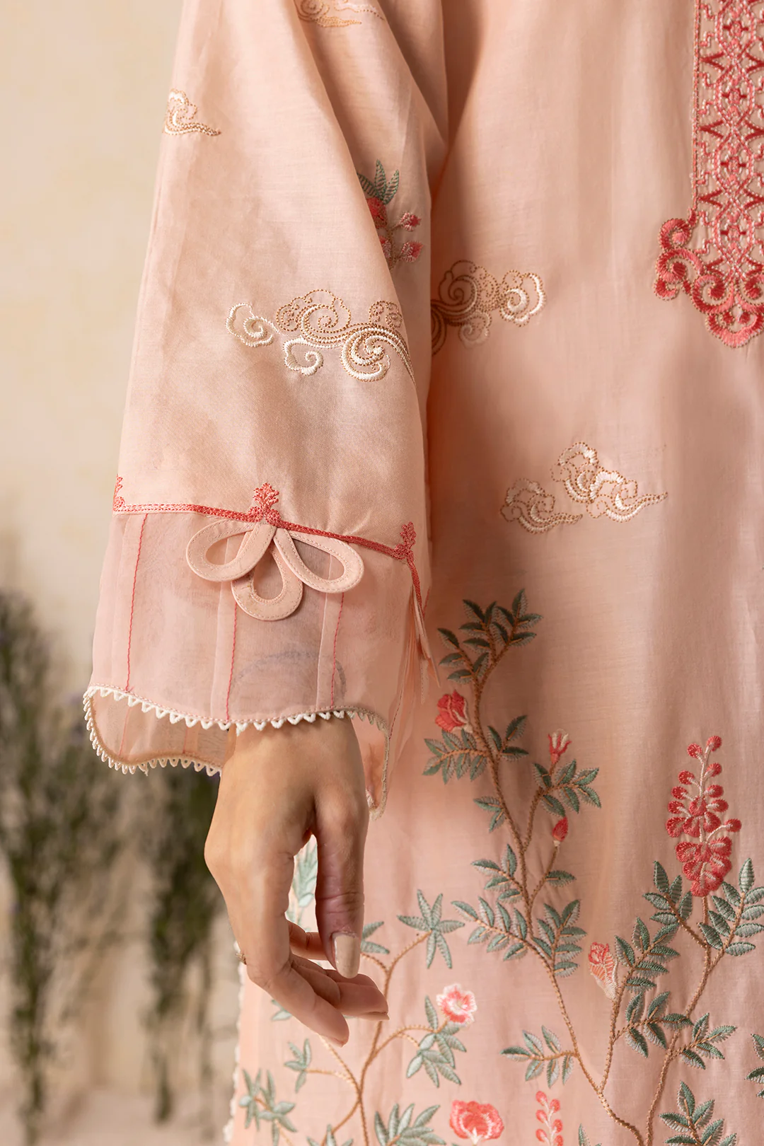 Embroidered Shirt Shalwar Dupatta - 0606 - Image 11