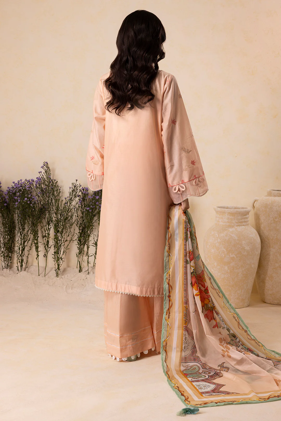 Embroidered Shirt Shalwar Dupatta - 0606 - Image 12