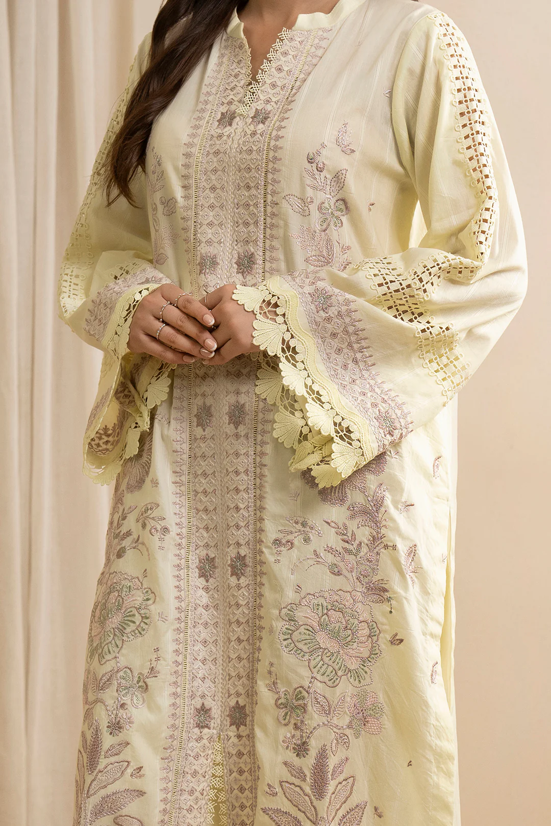 Embroidered Shirt Shalwar Dupatta - 0607 - Image 5
