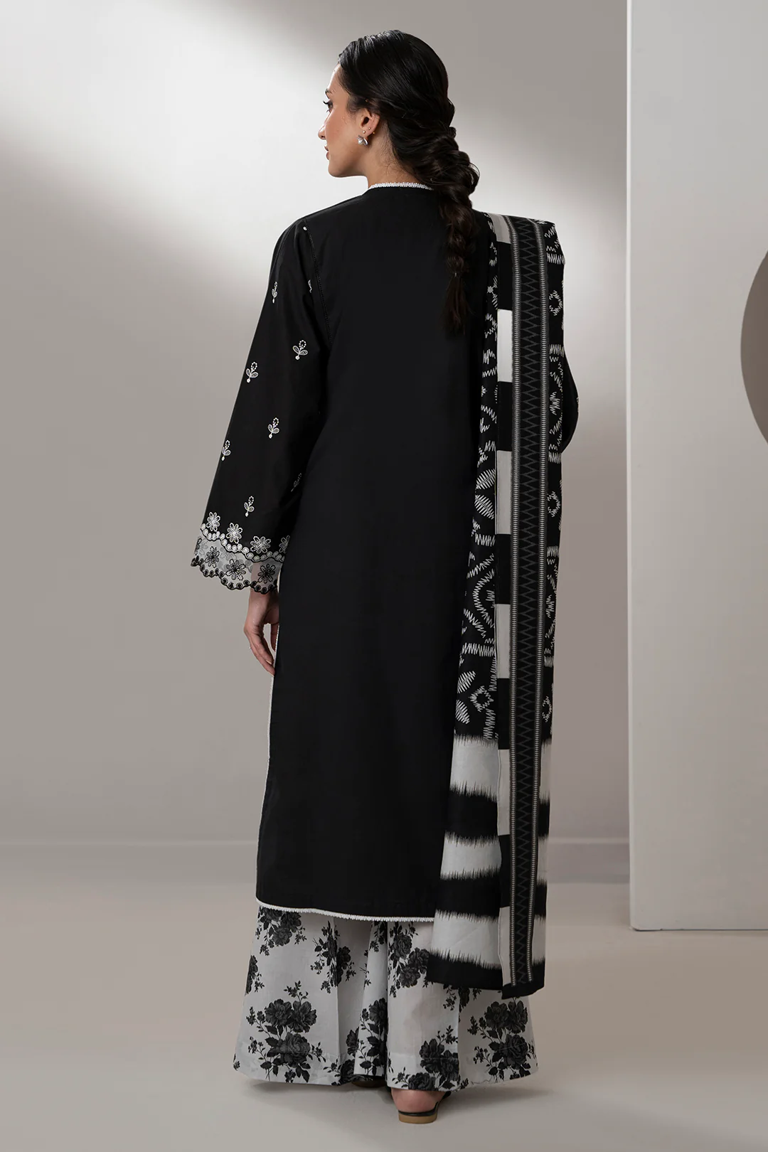 Embroidered Shirt Shalwar Dupatta - 0675 - Image 5