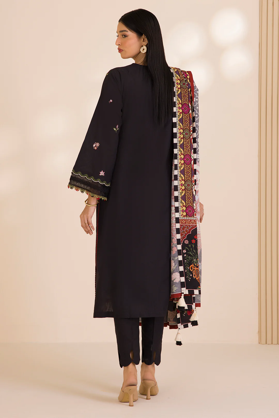 Embroidered Shirt Shalwar Dupatta - 0681 - Image 11