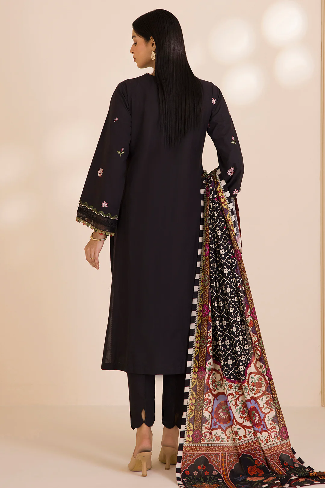 Embroidered Shirt Shalwar Dupatta - 0681 - Image 12