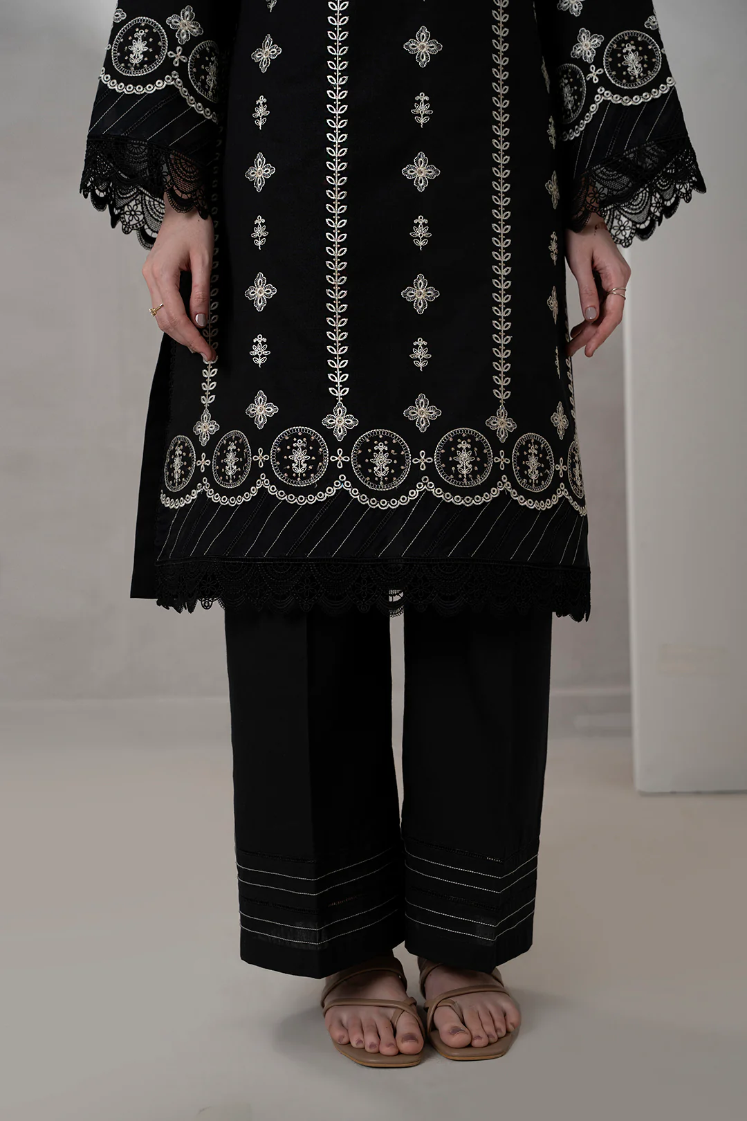 Embroidered Shirt Shalwar Dupatta - 0683 - Image 4