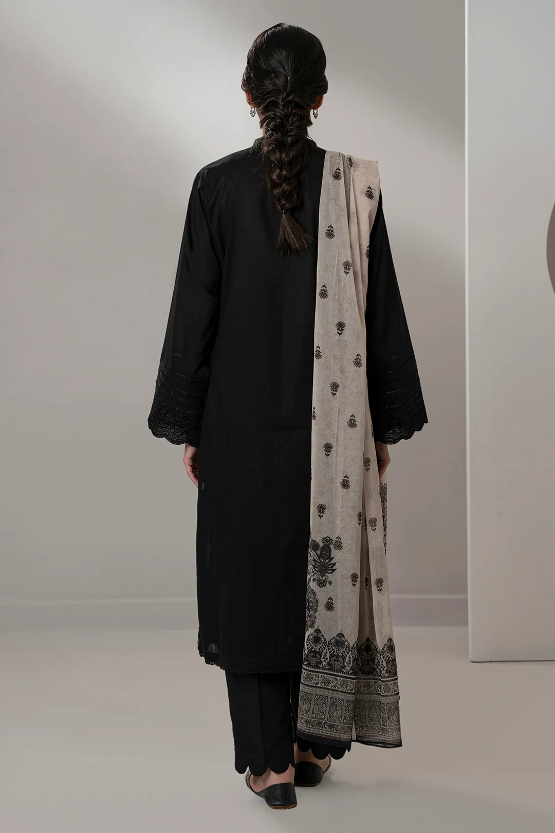 Embroidered Shirt Shalwar Dupatta - 0684 - Image 9