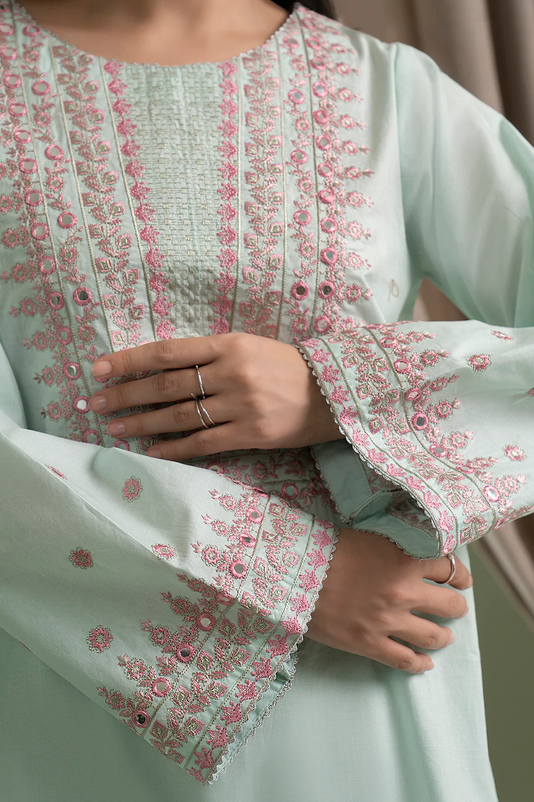 Embroidered Shirt Shalwar Dupatta - 0685 - Image 3