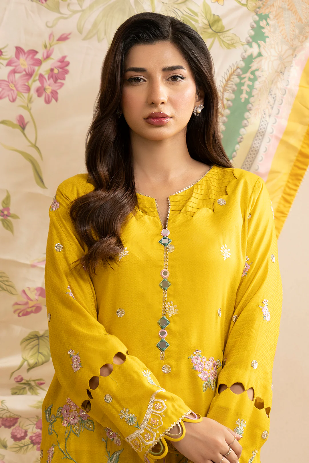 Embroidered Shirt Shalwar Dupatta - 0739 - Image 3