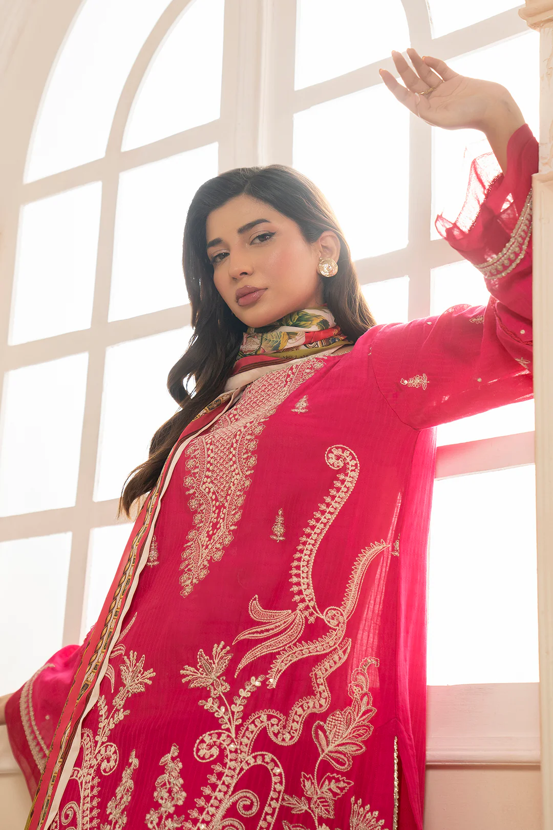 Embroidered Shirt Shalwar Dupatta - 0783 - Image 11