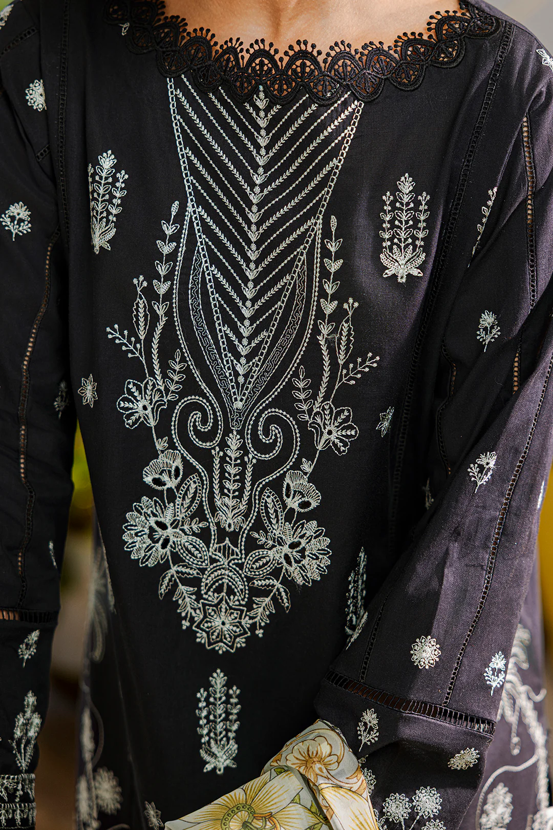 Embroidered Shirt Shalwar Dupatta - 0801 - Image 8