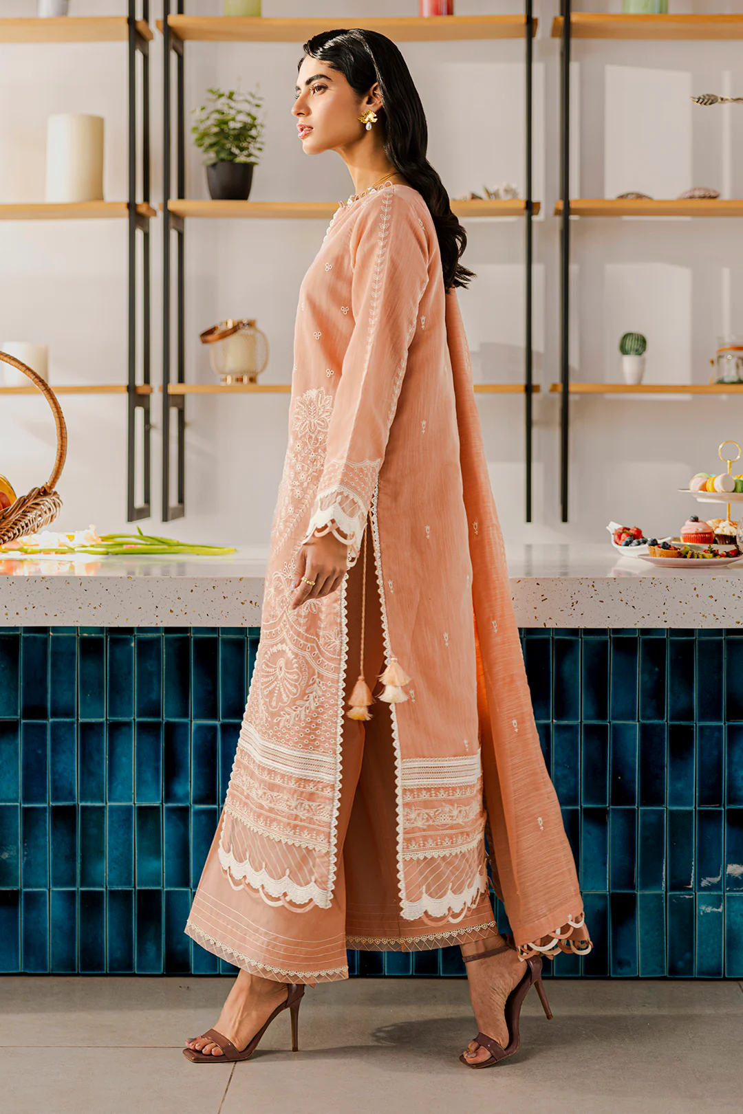Embroidered Shirt Shalwar Dupatta - 0803 - Image 10