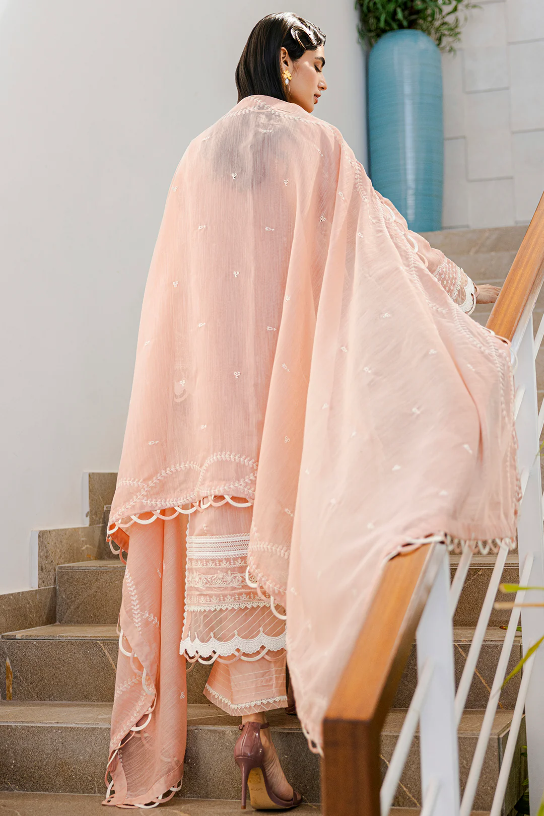 Embroidered Shirt Shalwar Dupatta - 0803 - Image 9