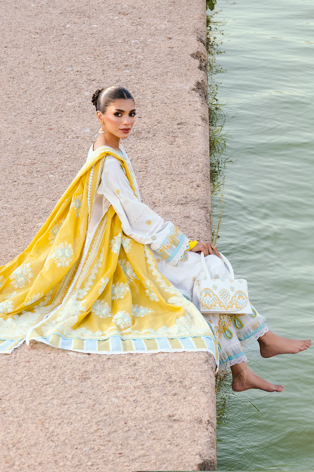 Embroidered Shirt Shalwar Dupatta - 0804 - Image 10