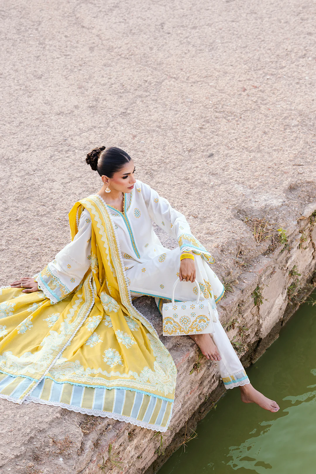 Embroidered Shirt Shalwar Dupatta - 0804 - Image 11