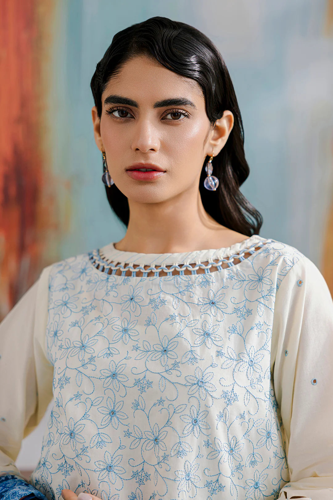 Embroidered Shirt Shalwar Dupatta - 0805 - Image 5