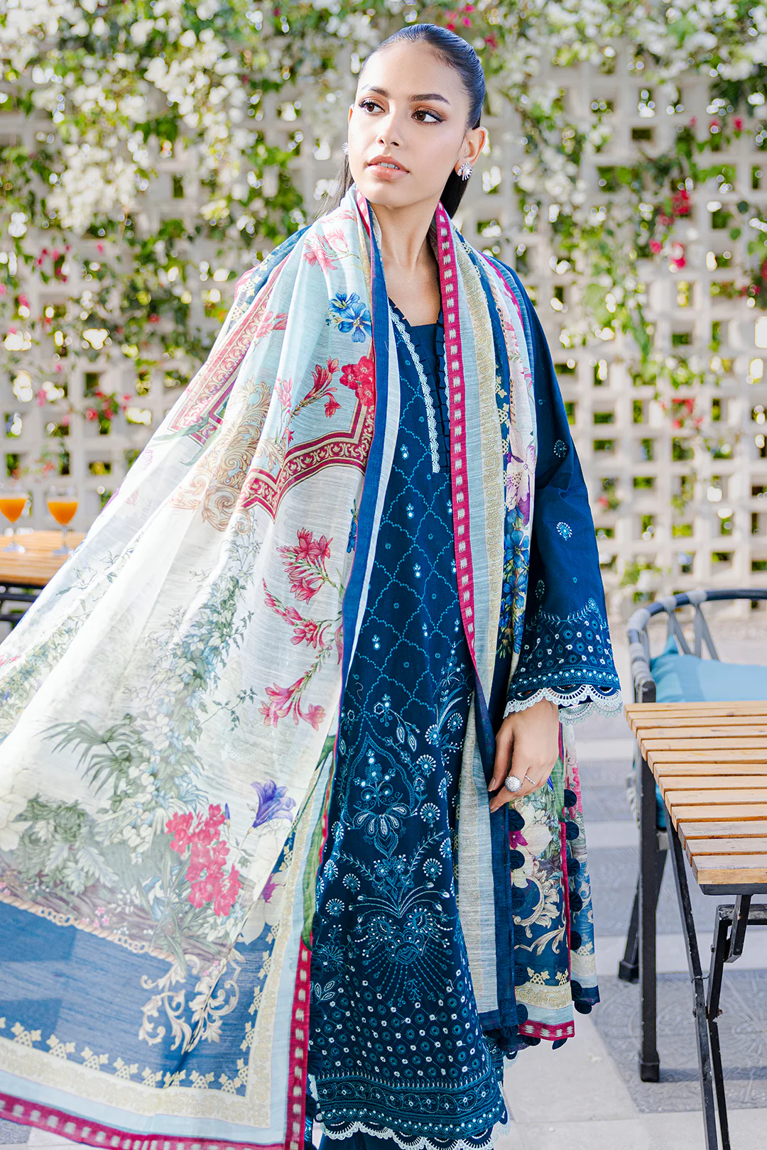 Embroidered Shirt Shalwar Dupatta - 0806 - Image 2