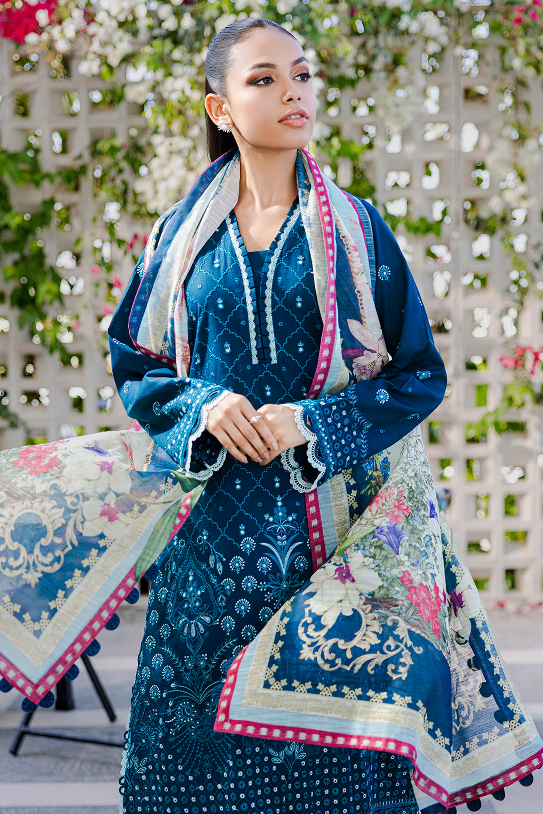 Embroidered Shirt Shalwar Dupatta - 0806 - Image 3