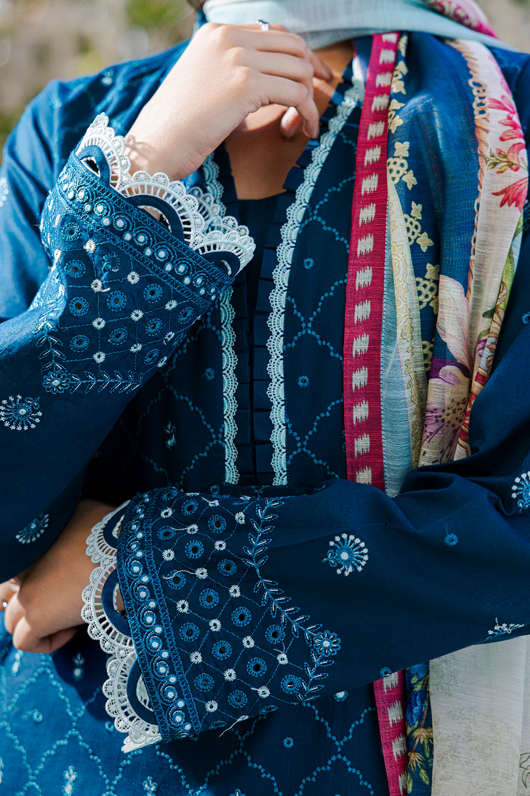 Embroidered Shirt Shalwar Dupatta - 0806 - Image 6