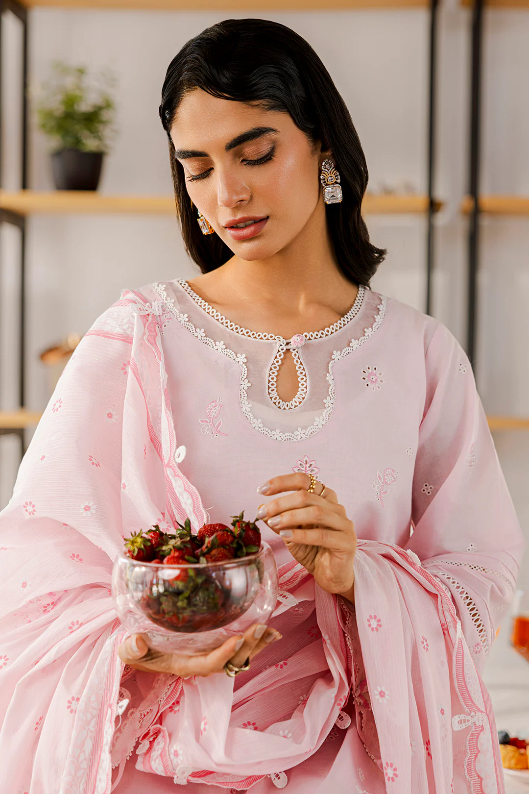 Embroidered Shirt Shalwar Dupatta - 0807 - Image 4