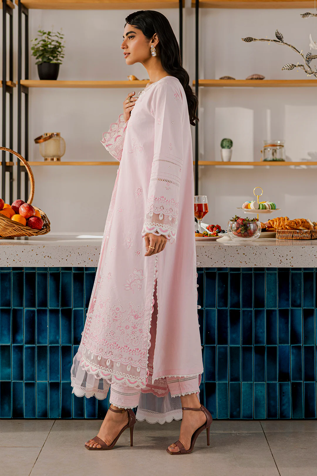 Embroidered Shirt Shalwar Dupatta - 0807 - Image 9
