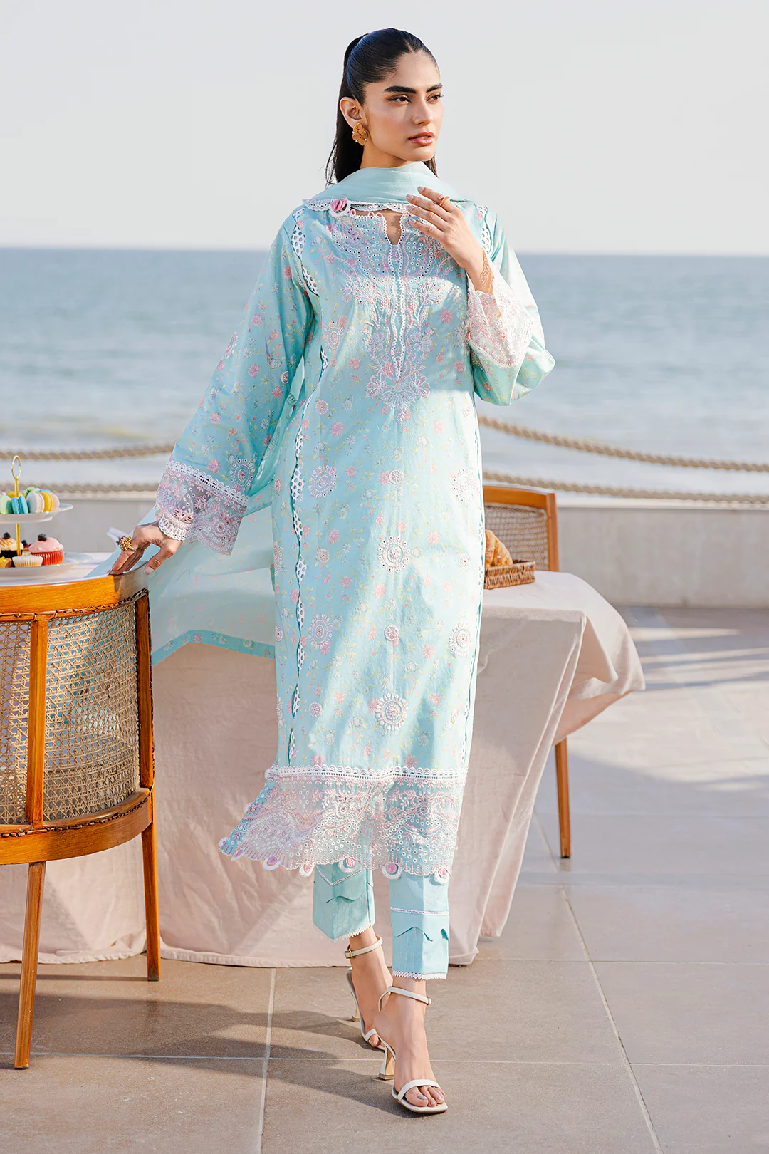 Embroidered Shirt Shalwar Dupatta - 0813