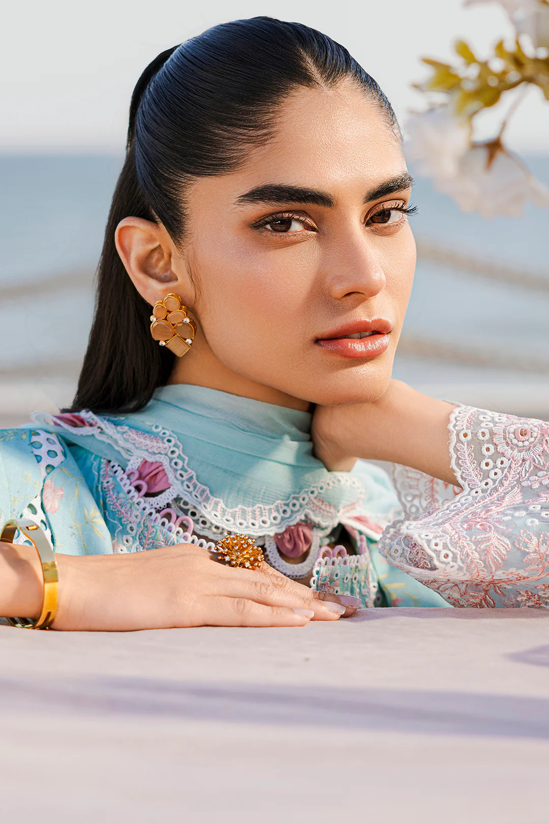 Embroidered Shirt Shalwar Dupatta - 0813 - Image 4