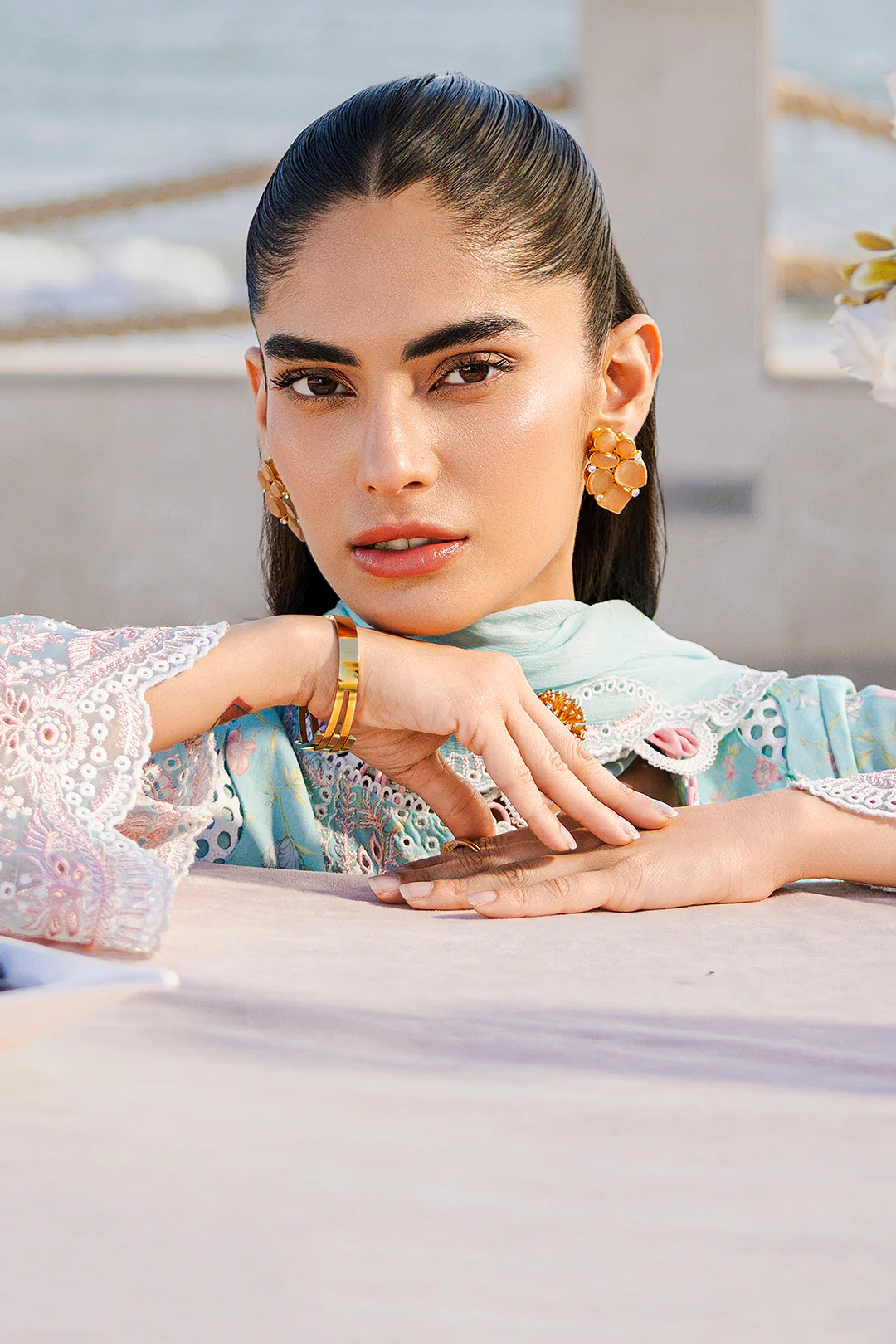 Embroidered Shirt Shalwar Dupatta - 0813 - Image 7