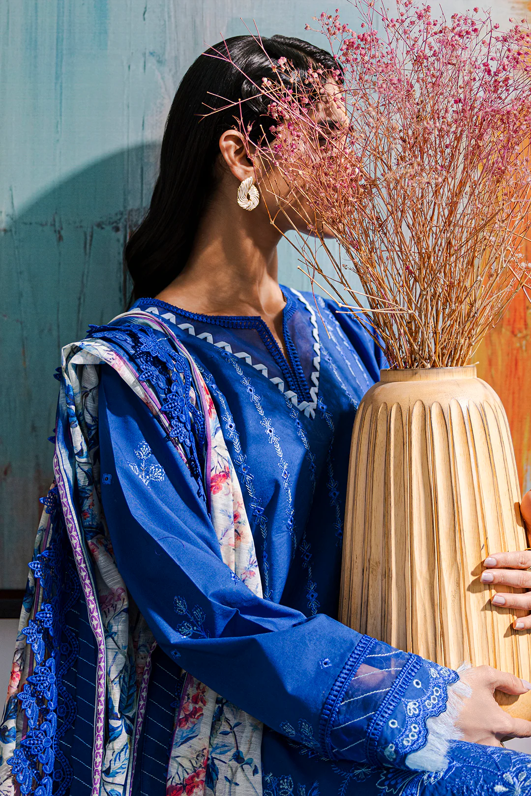 Embroidered Shirt Shalwar Dupatta - 0815 - Image 15