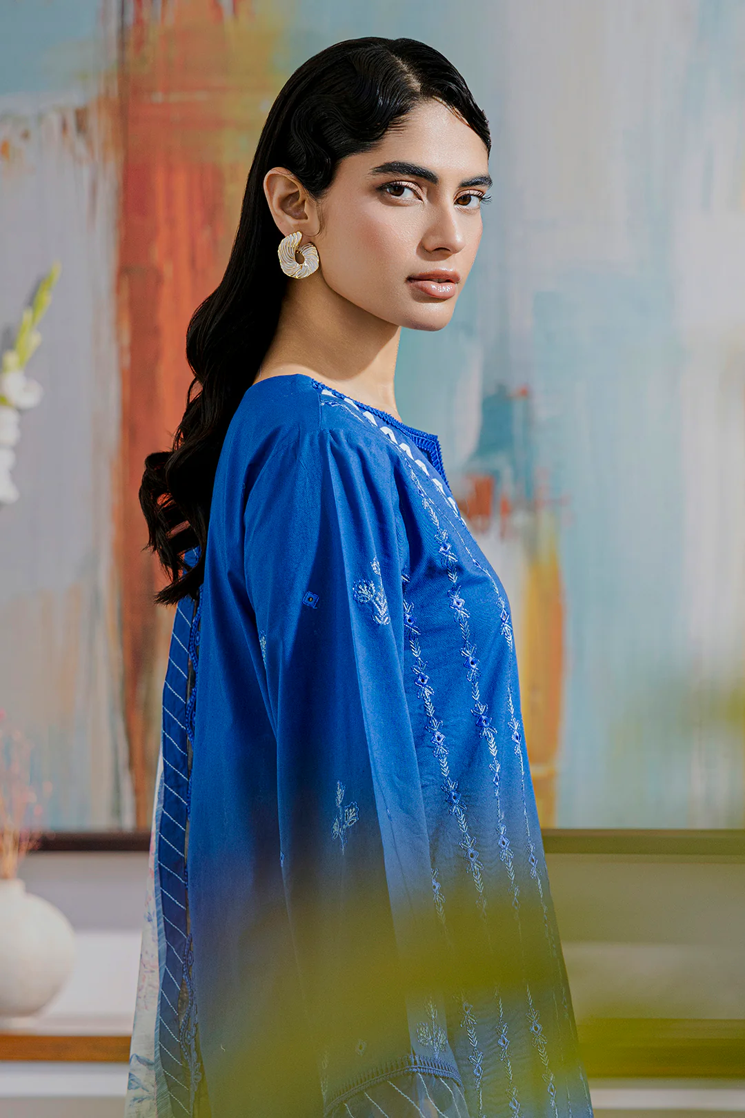 Embroidered Shirt Shalwar Dupatta - 0815 - Image 9