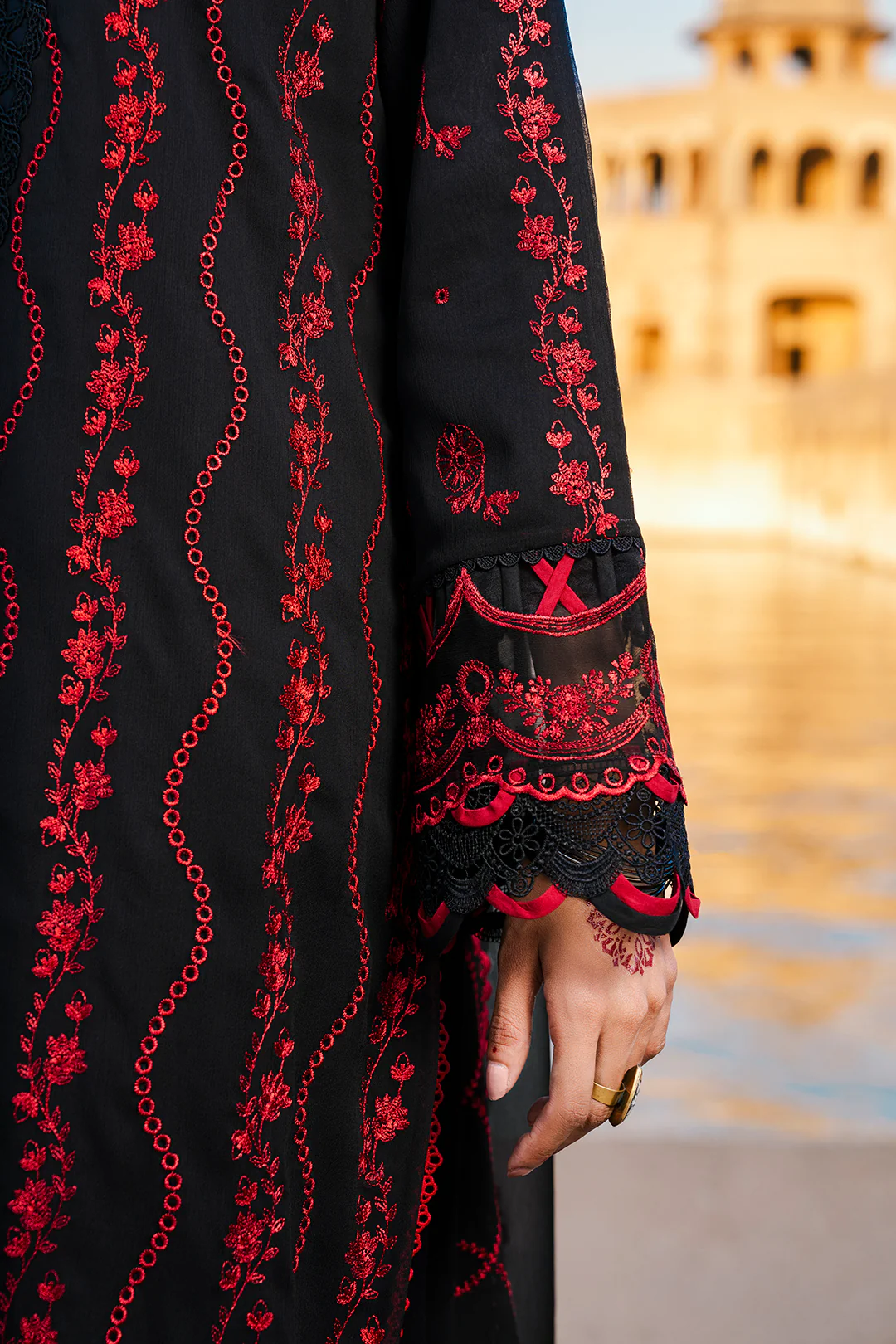 Embroidered Shirt Shalwar Dupatta - 0822 - Image 14