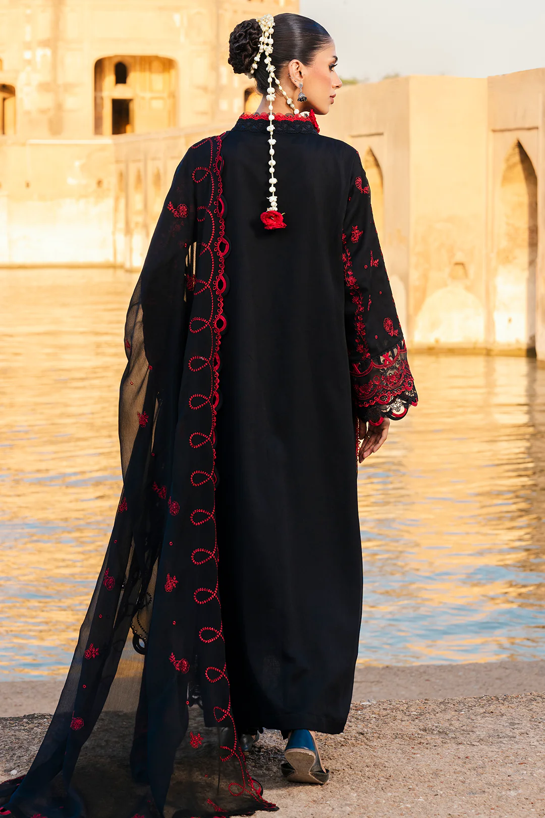 Embroidered Shirt Shalwar Dupatta - 0822 - Image 15