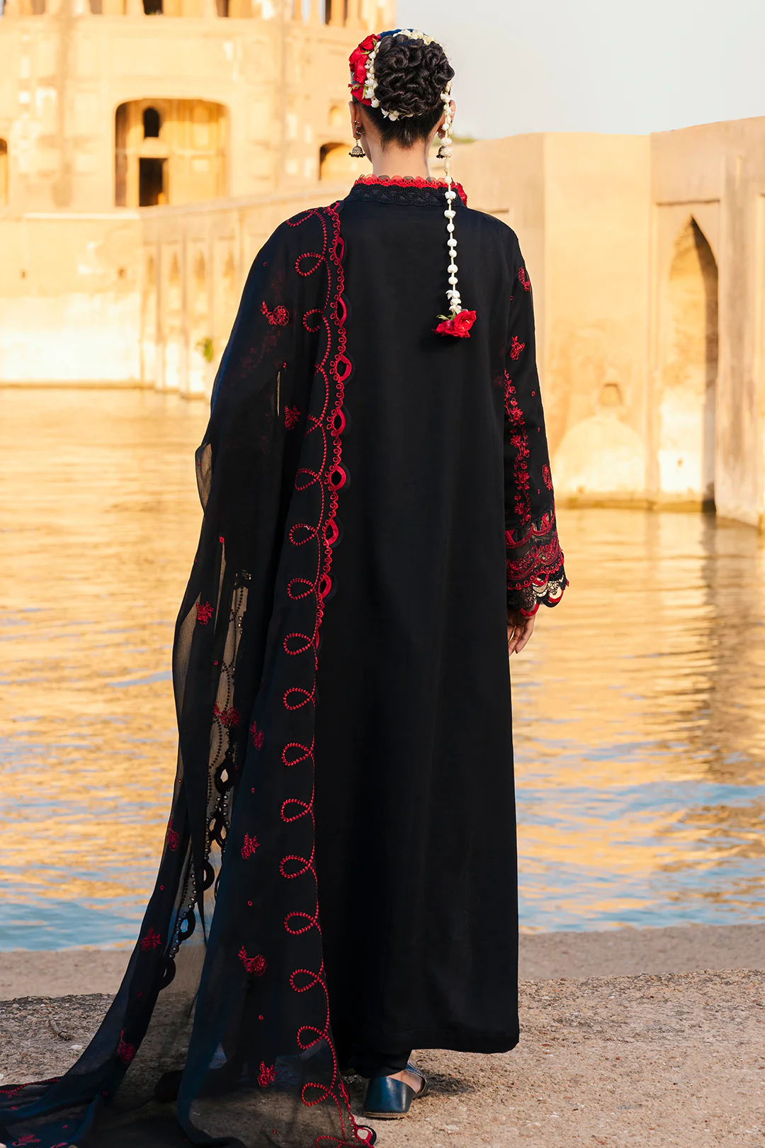 Embroidered Shirt Shalwar Dupatta - 0822 - Image 16