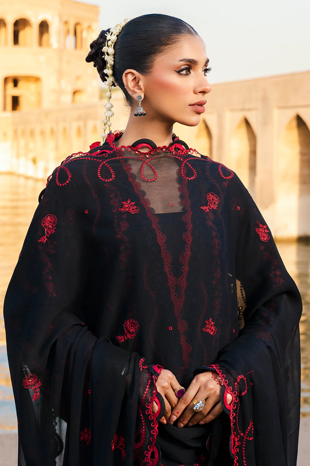 Embroidered Shirt Shalwar Dupatta - 0822 - Image 5