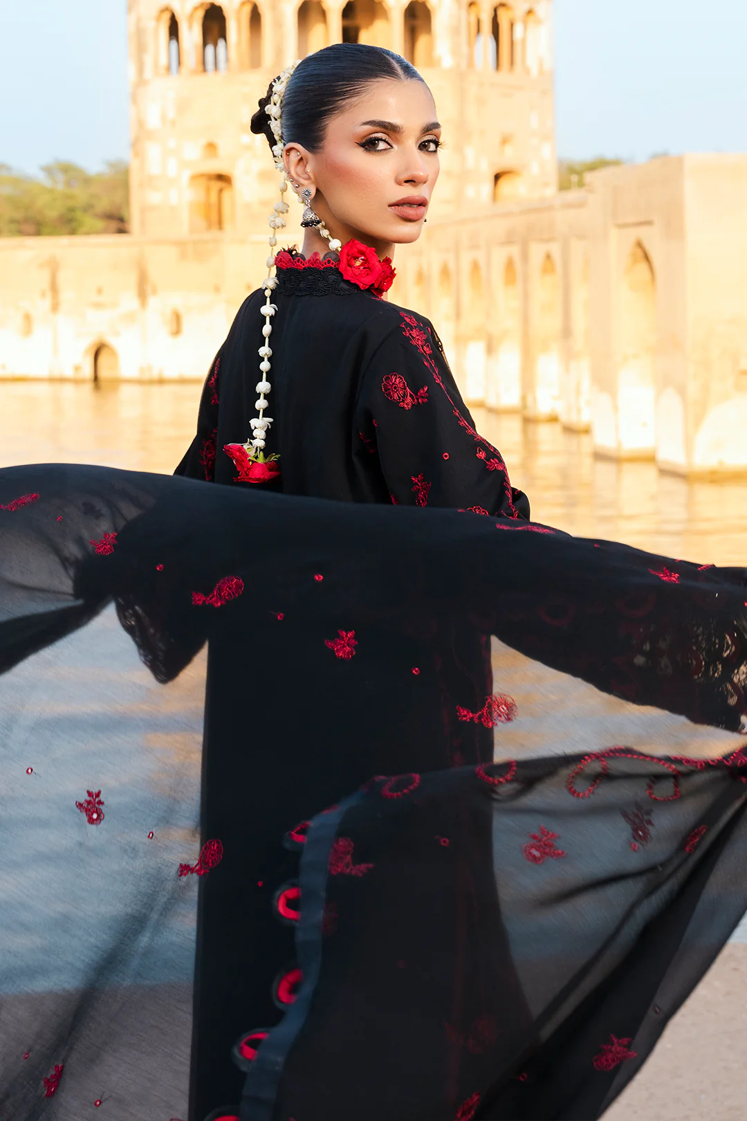 Embroidered Shirt Shalwar Dupatta - 0822 - Image 9