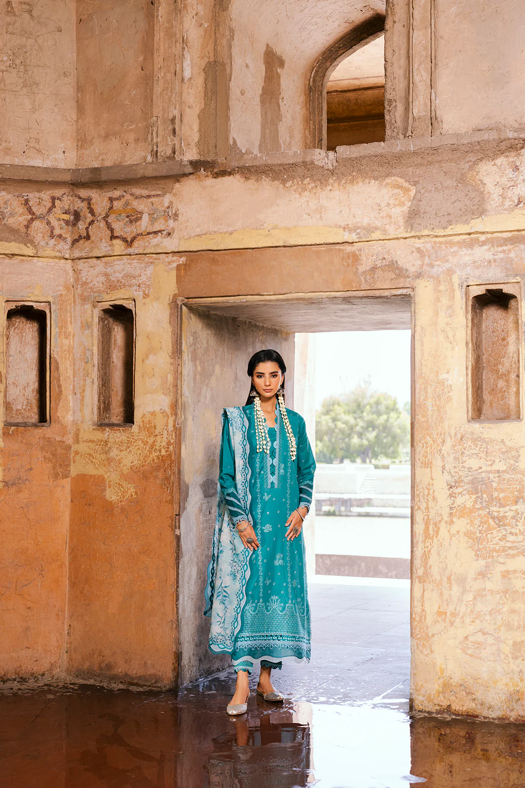 Embroidered Shirt Shalwar Dupatta - 0823 - Image 11