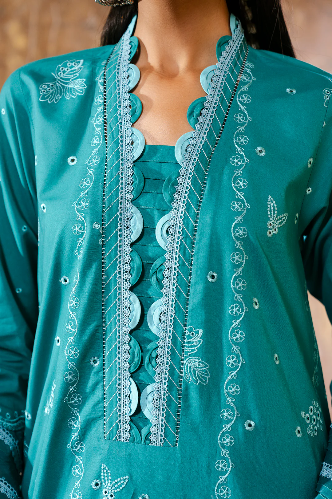 Embroidered Shirt Shalwar Dupatta - 0823 - Image 5