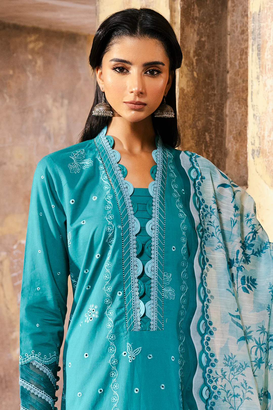 Embroidered Shirt Shalwar Dupatta - 0823 - Image 8