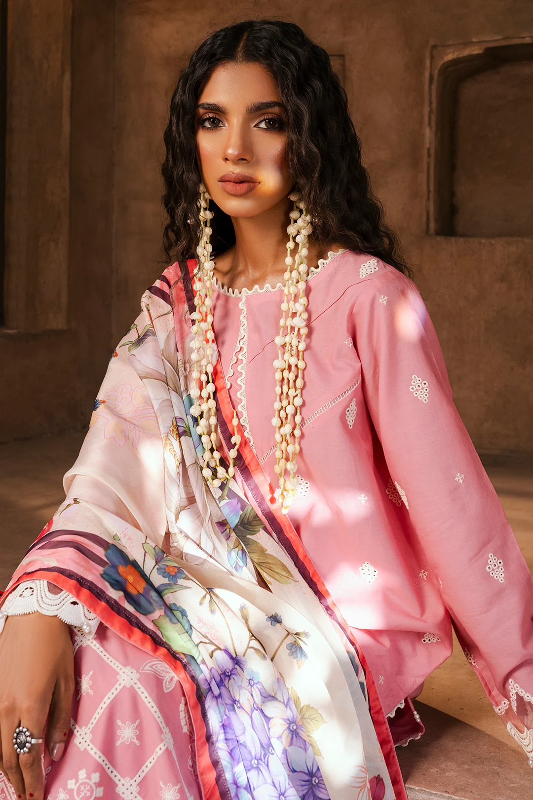 Embroidered Shirt Shalwar Dupatta - 0825 - Image 2