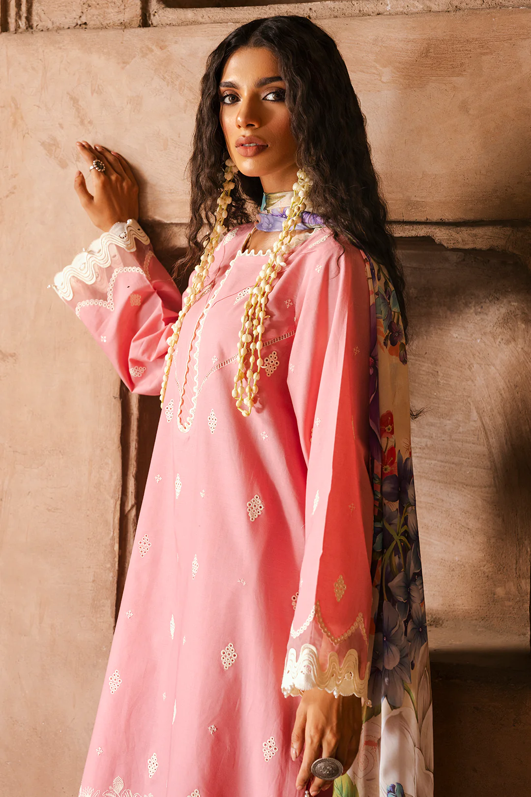 Embroidered Shirt Shalwar Dupatta - 0825 - Image 4