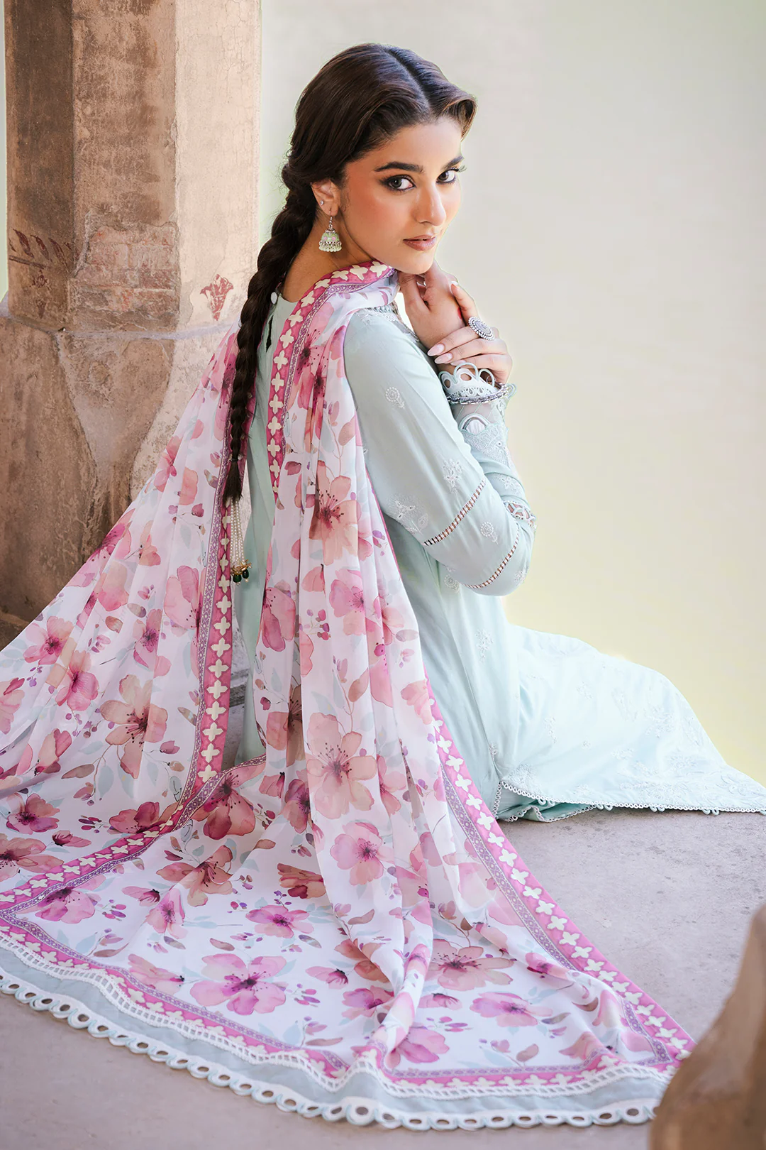 Embroidered Shirt Shalwar Dupatta - 0826 - Image 12