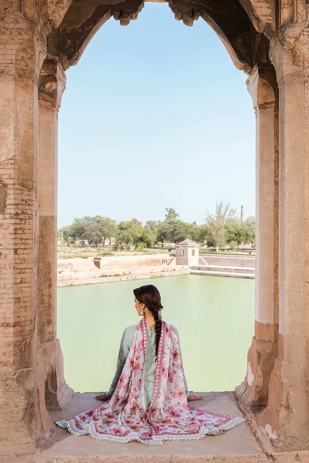 Embroidered Shirt Shalwar Dupatta - 0826 - Image 15