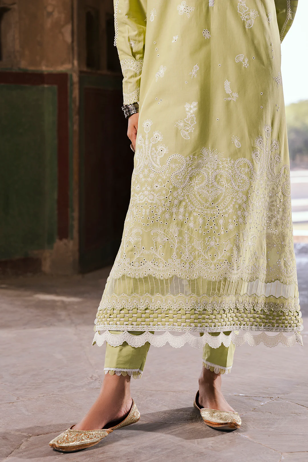 Embroidered Shirt Shalwar Dupatta - 0828 - Image 10