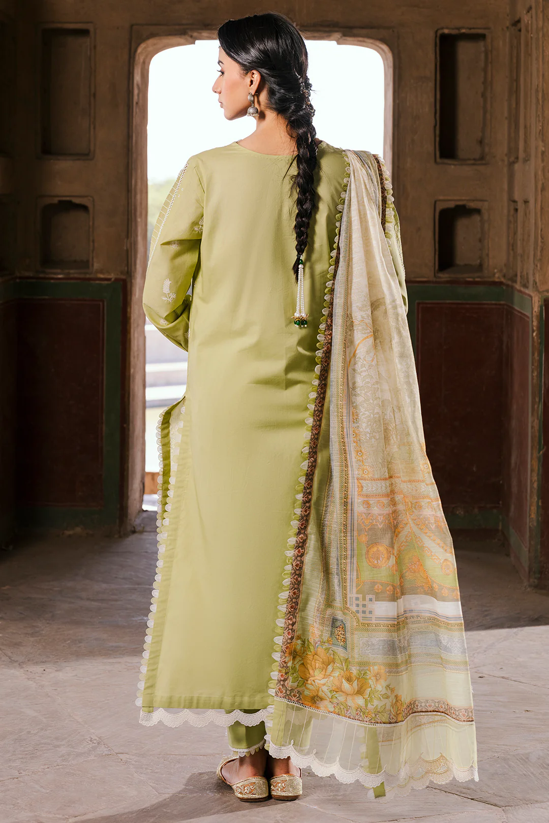 Embroidered Shirt Shalwar Dupatta - 0828 - Image 13