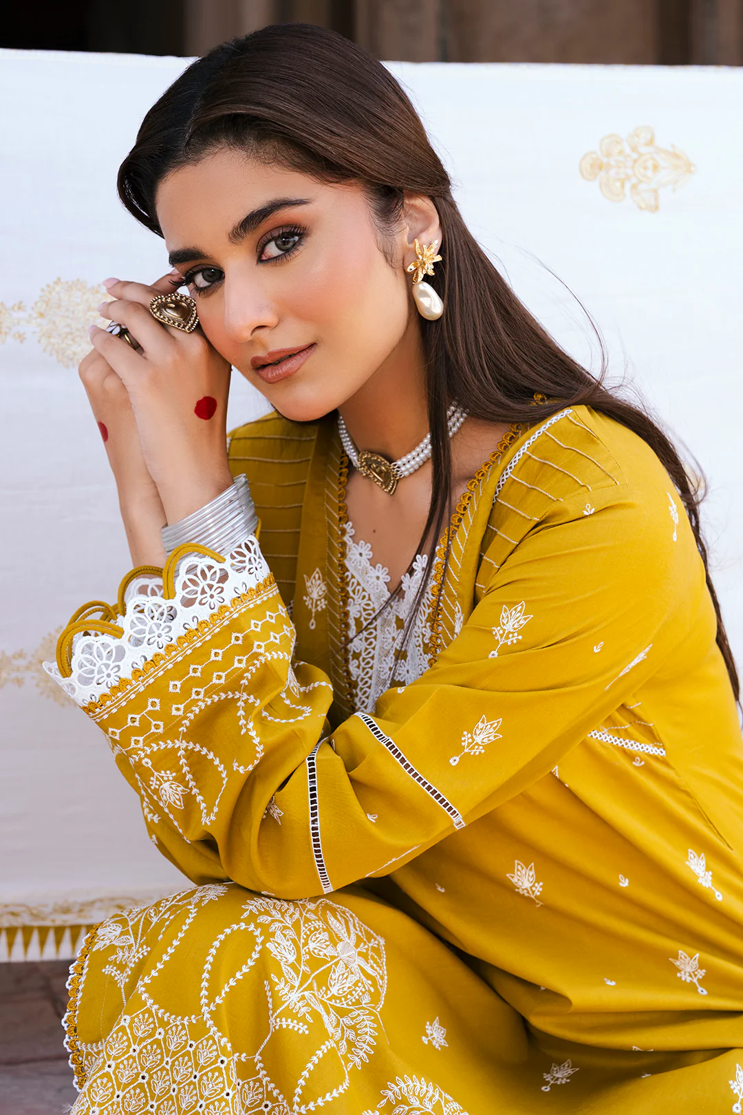 Embroidered Shirt Shalwar Dupatta - 0829 - Image 9