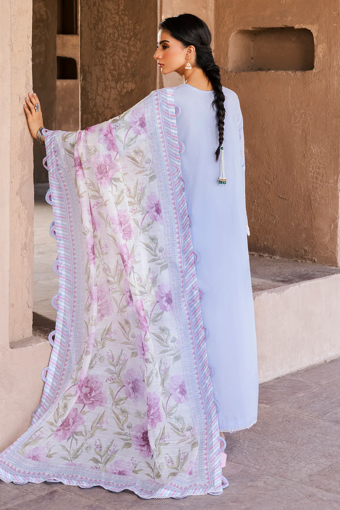 Embroidered Shirt Shalwar Dupatta - 0830 - Image 15