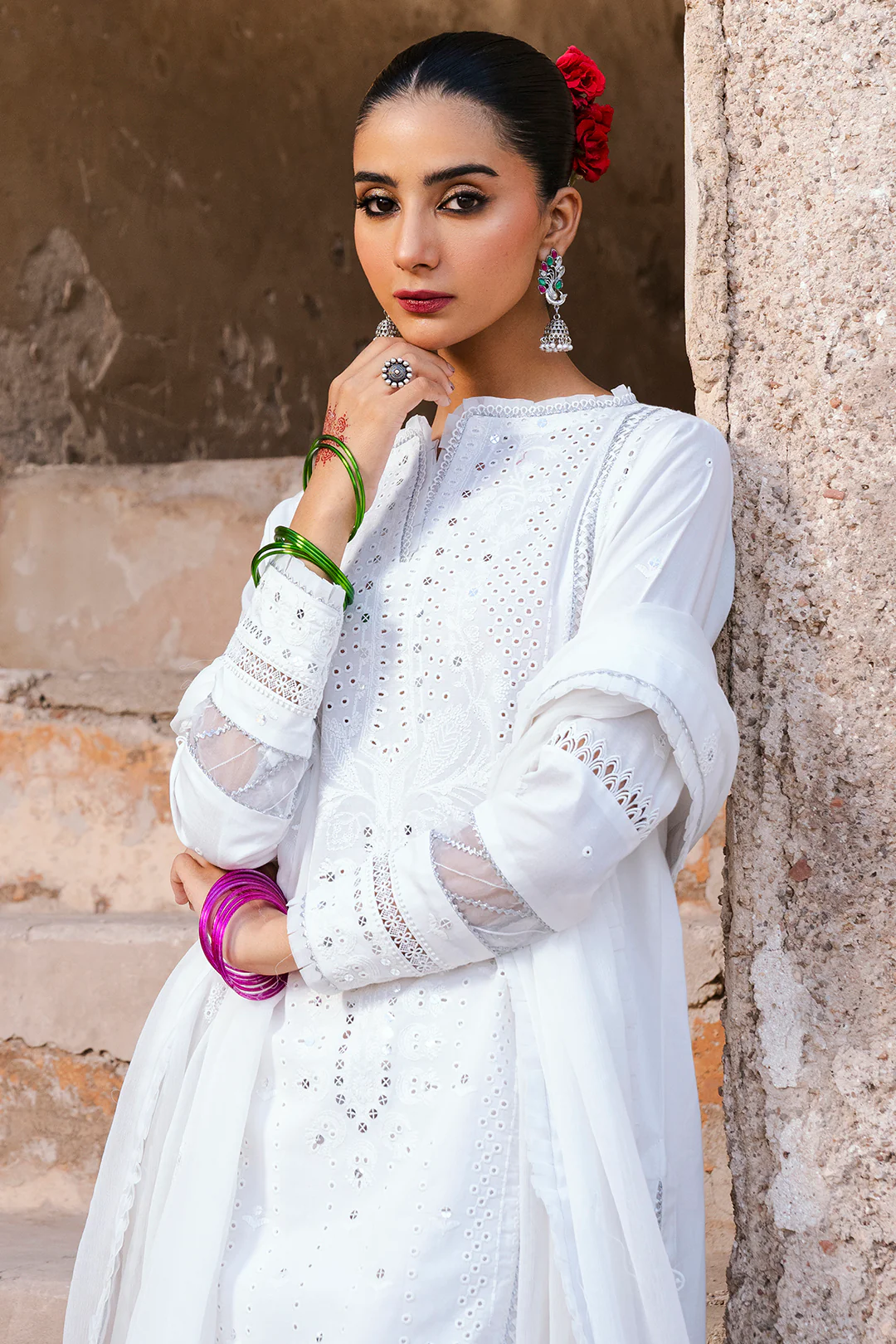 Embroidered Shirt Shalwar Dupatta - 0831 - Image 2