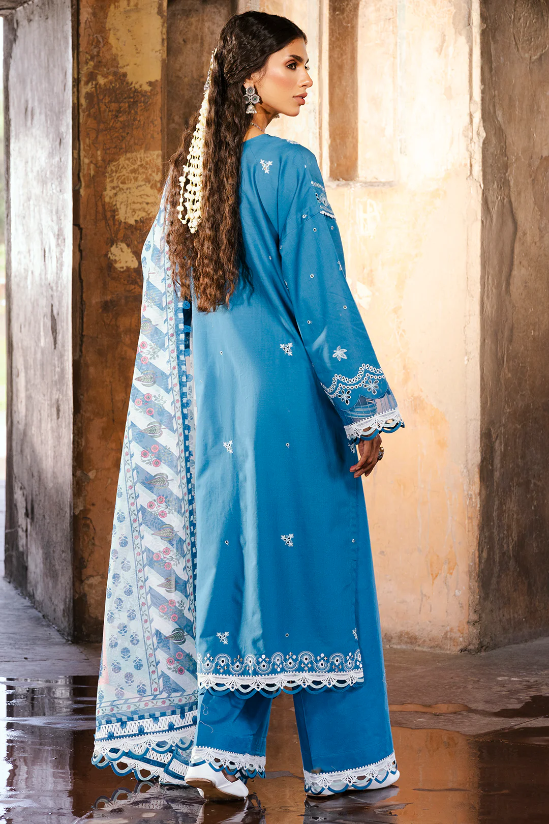 Embroidered Shirt Shalwar Dupatta - 0832 - Image 13