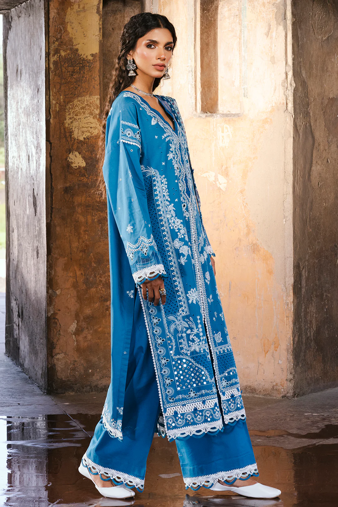 Embroidered Shirt Shalwar Dupatta - 0832 - Image 5