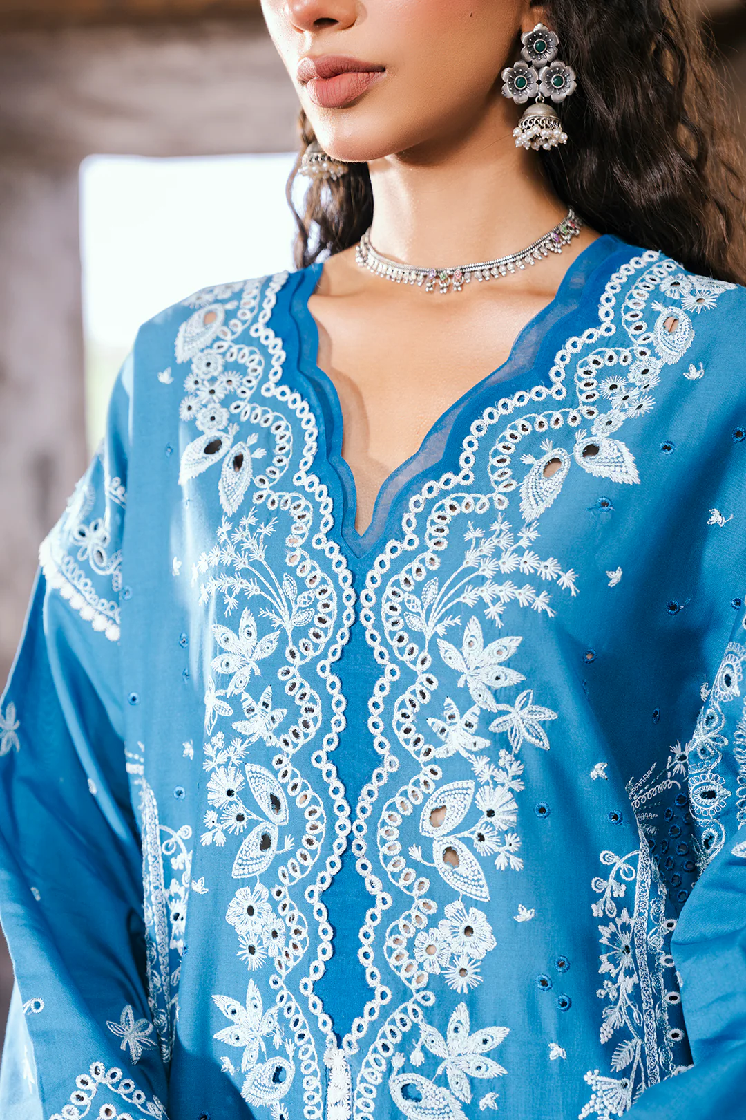 Embroidered Shirt Shalwar Dupatta - 0832 - Image 6